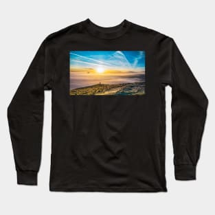 A photographer trying to capture an image of the sunrise in the Hope valley, Derbyshire Peak district, UK Long Sleeve T-Shirt